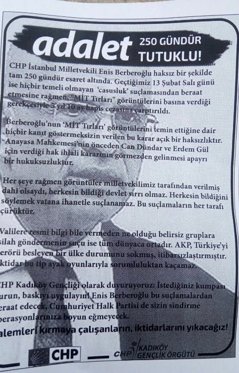 CHP'li gençlerden 'Berberoğlu'na özgürlük' eylemi - Resim : 1