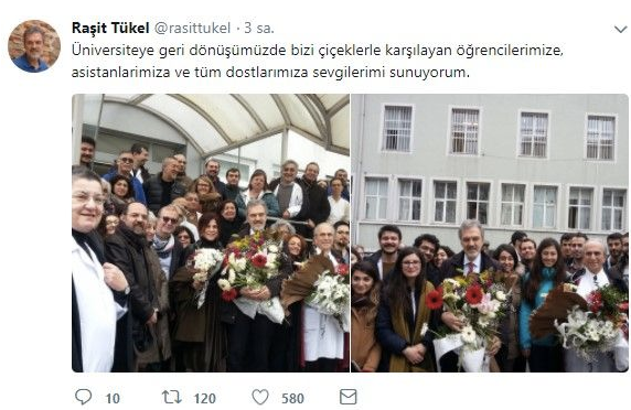 TTB yöneticileri üniversiteye böyle döndü - Resim : 1