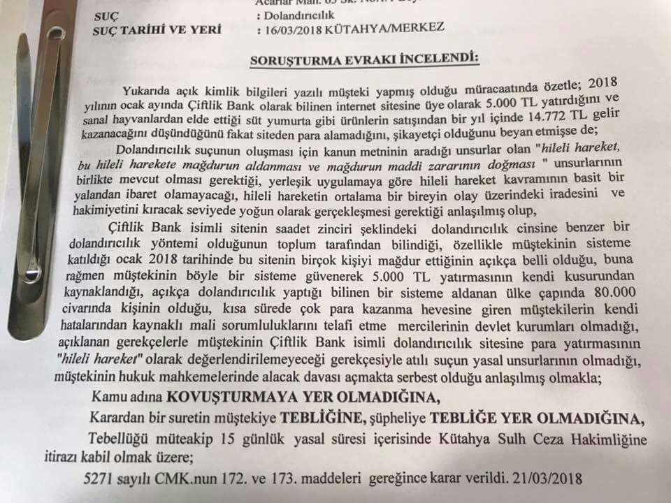 Savcıdan skandal ÇİFTLİKBANK kararı - Resim : 1