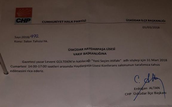 CHP'nin Levent Gültekin söyleşisine 'siyasi' engel - Resim : 1