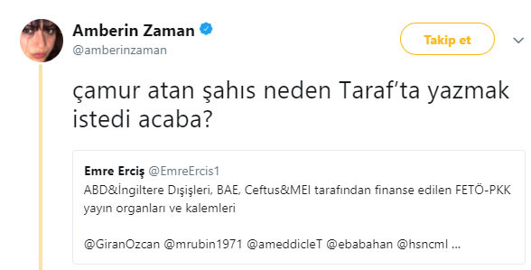 Amberin Zaman, yandaş gazeteciyi böyle rezil etti - Resim : 1