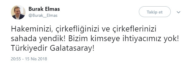 Galatasaraylı yöneticiden sert tweet - Resim : 1