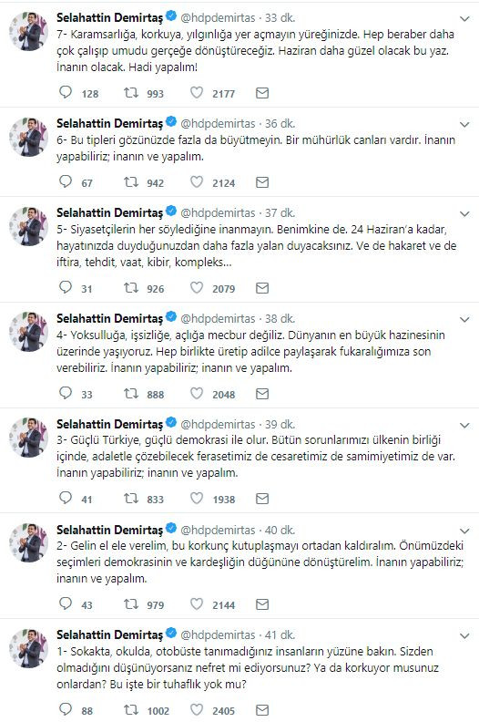 Demirtaş'tan erken seçim mesajı: Bir mühürlük canları var - Resim : 1