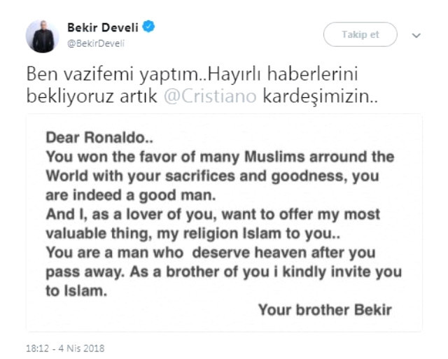 Ünlü sunucu, Ronaldo'yu İslam'a davet etti - Resim : 2