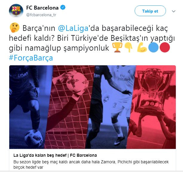 Barcelona'dan Beşiktaş için olay paylaşım! - Resim : 1