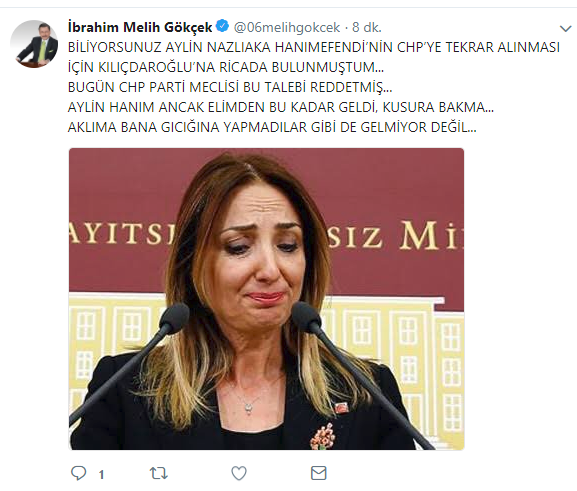 Melih Gökçek'ten Aylin Nazlıaka yorumu - Resim : 2