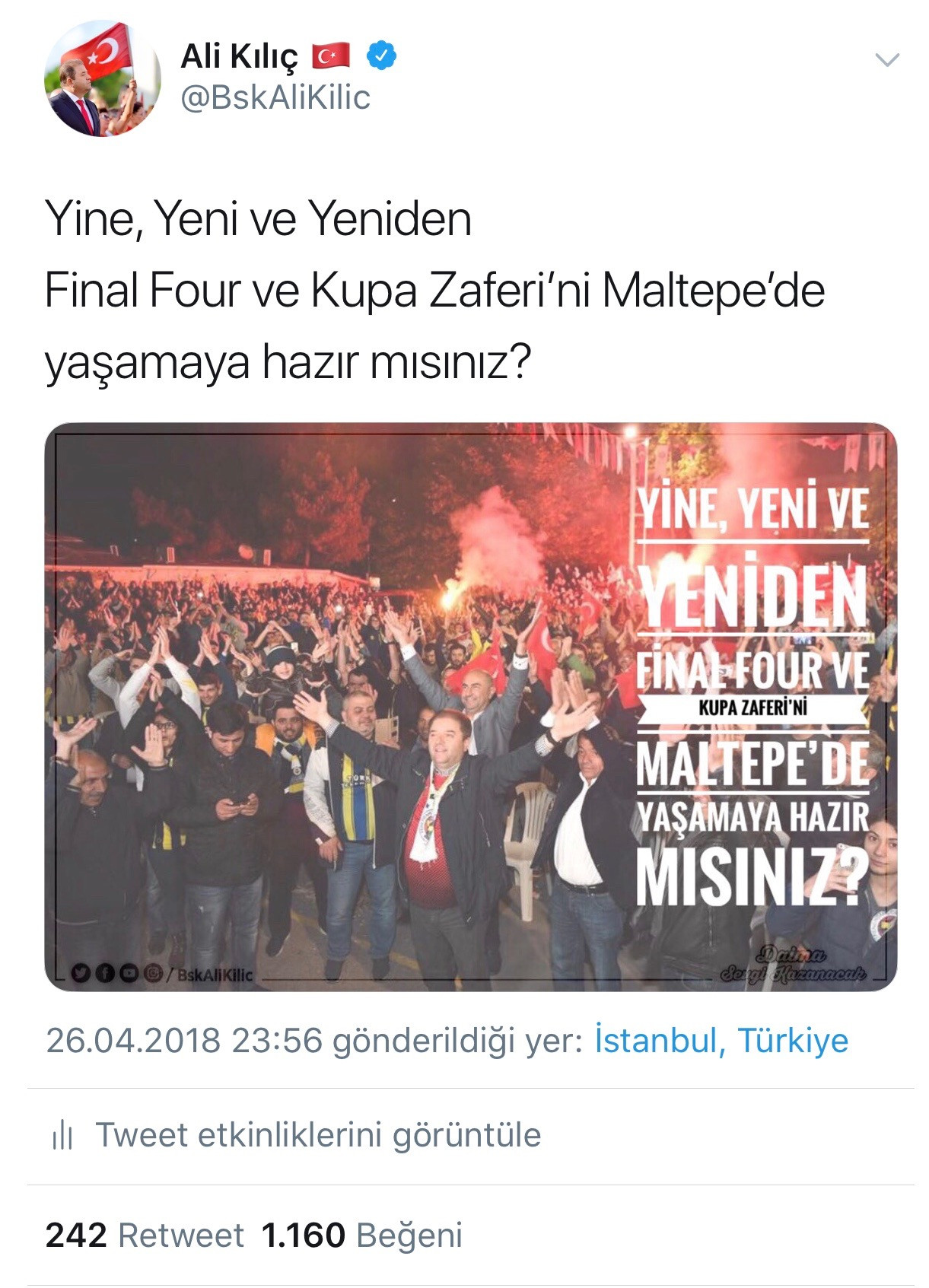 Fenerbahçe Doğuş’a ilk destek Ali Kılıç’tan - Resim : 1