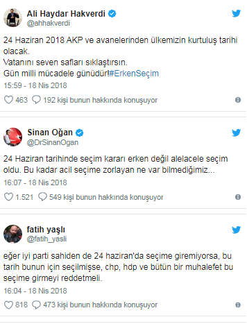 Erken seçim kararına sosyal medya tepkileri - Resim : 2