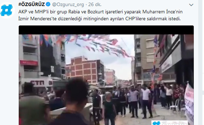 AKP'lilerden İnce'nin Menderes'teki mitingine saldırı! - Resim : 1