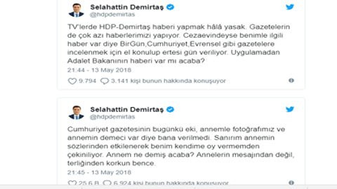 Demirtaş: Annemin demecinin olduğu gazete bana verilmedi - Resim : 1