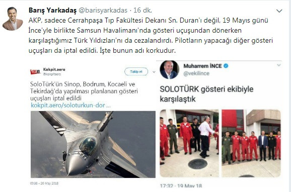 İnce ile karşılaşan Solo Türk'ün gösterileri iptal edildi! - Resim : 2
