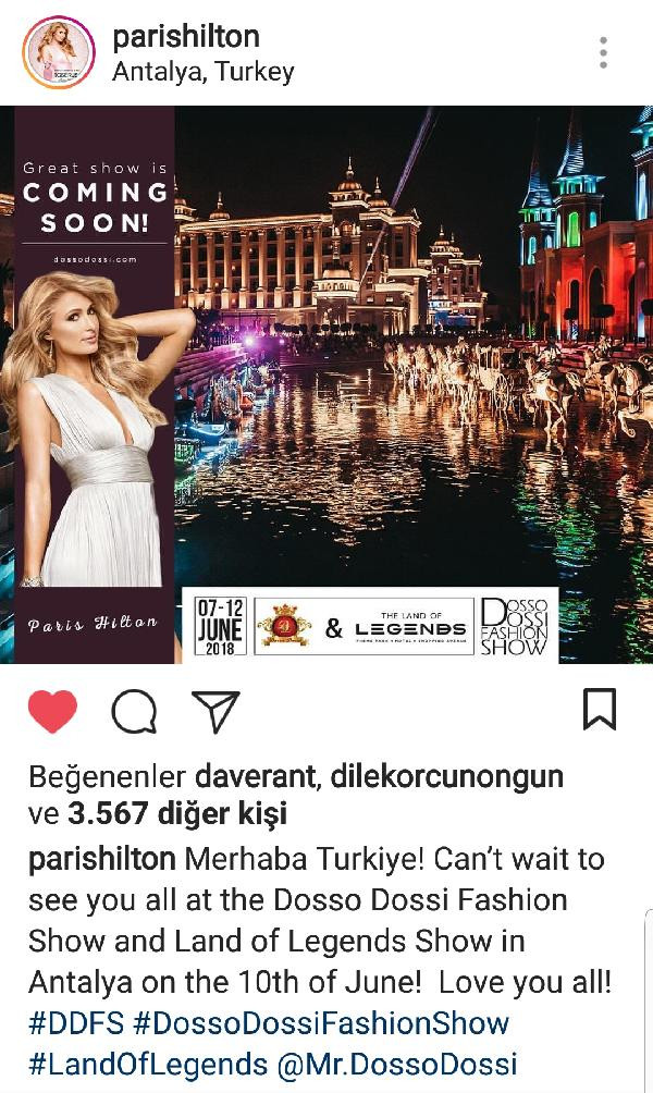 Paris Hilton'dan Türkiye mesajı - Resim : 1