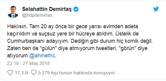 Demirtaş'tan Ahmet Hakan'a çok net espri yanıtı - Resim : 1