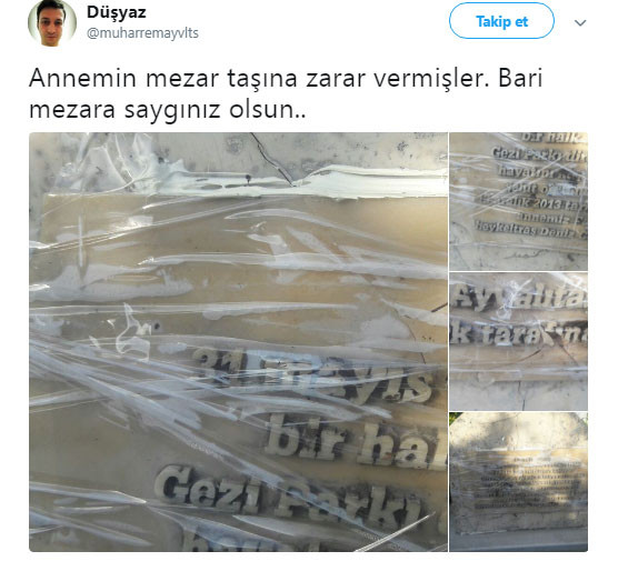 Mehmet Ayvalıtaş'ın annesinin mezar taşı kırıldı - Resim : 1