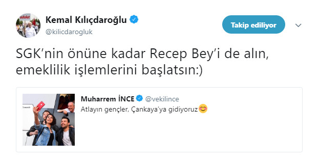 Kılıçdaroğlu'ndan İnce'nin tweetine Erdoğan göndermesi - Resim : 1