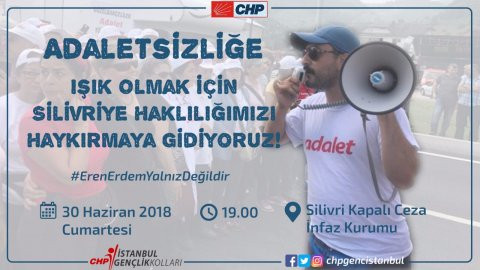 CHP'li gençler Eren Erdem için Silivri'de toplanıyor! - Resim : 1