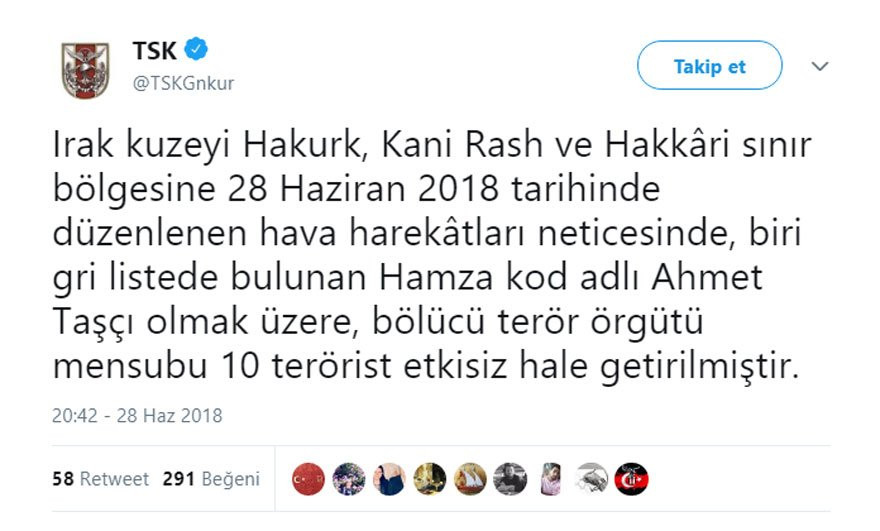 TSK: 10 terörist etkisiz hale getirildi - Resim : 1