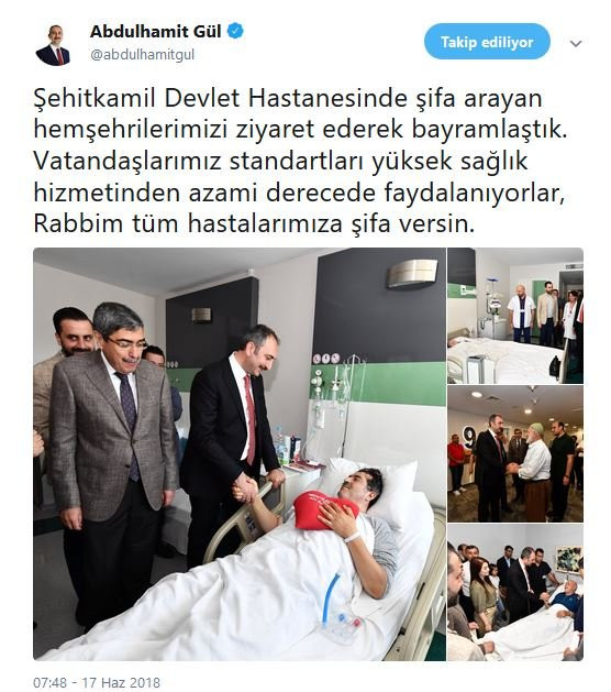 Adalet Bakanı Gül’den tepki çeken hastane paylaşımı - Resim : 3