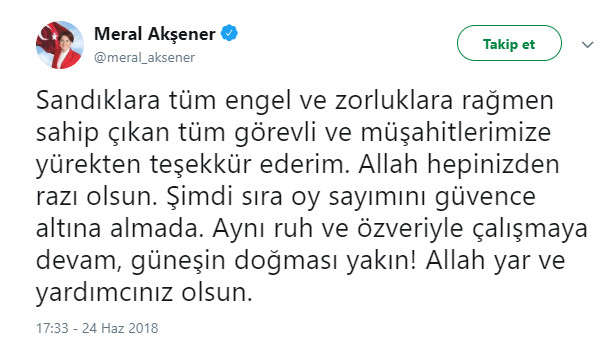 Oy verme işleminin bitmesinin ardından Akşener'den ilk açıklama - Resim : 1