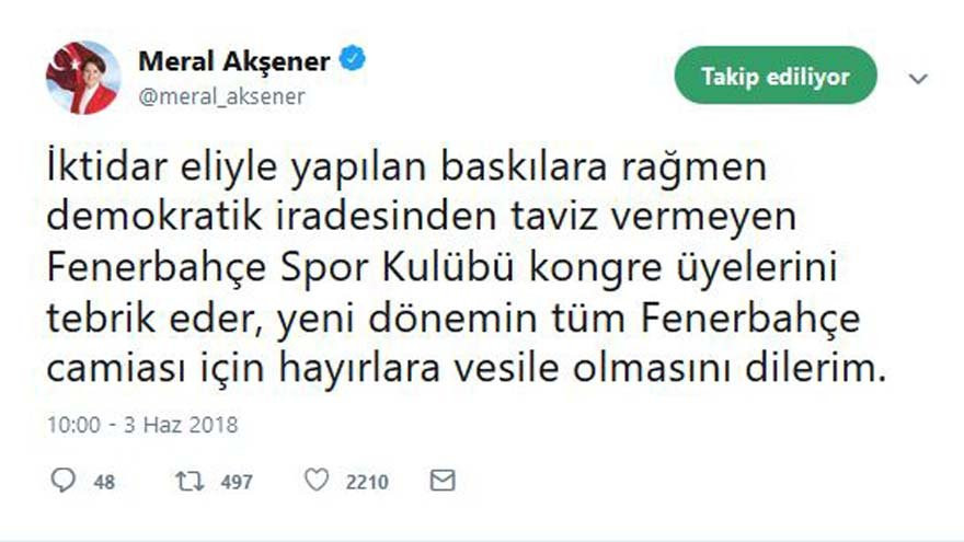 Akşener'den Fenerbahçe yorumu: İktidar eliyle yapılan... - Resim : 1