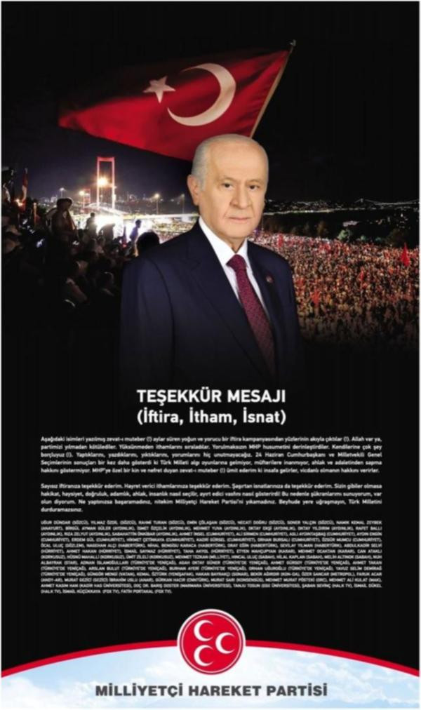 Bahçeli gazetecileri hedef gösterdi: Tek tek isim verdi - Resim : 1