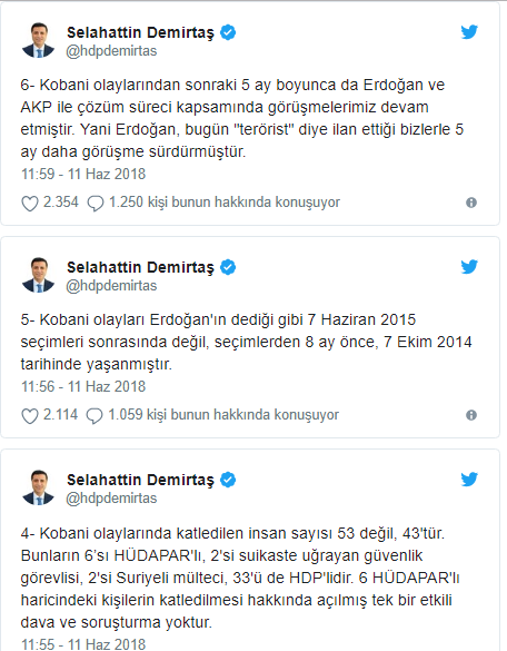 Demirtaş'tan Erdoğan'a 'Kobani yalanları' başlığıyla yanıt - Resim : 5