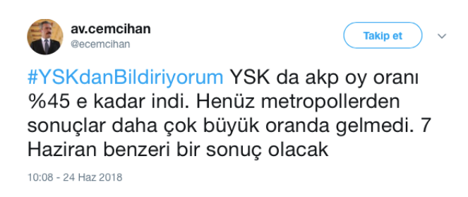CHP'li avukat AKP'nin oy oranını açıkladı - Resim : 1