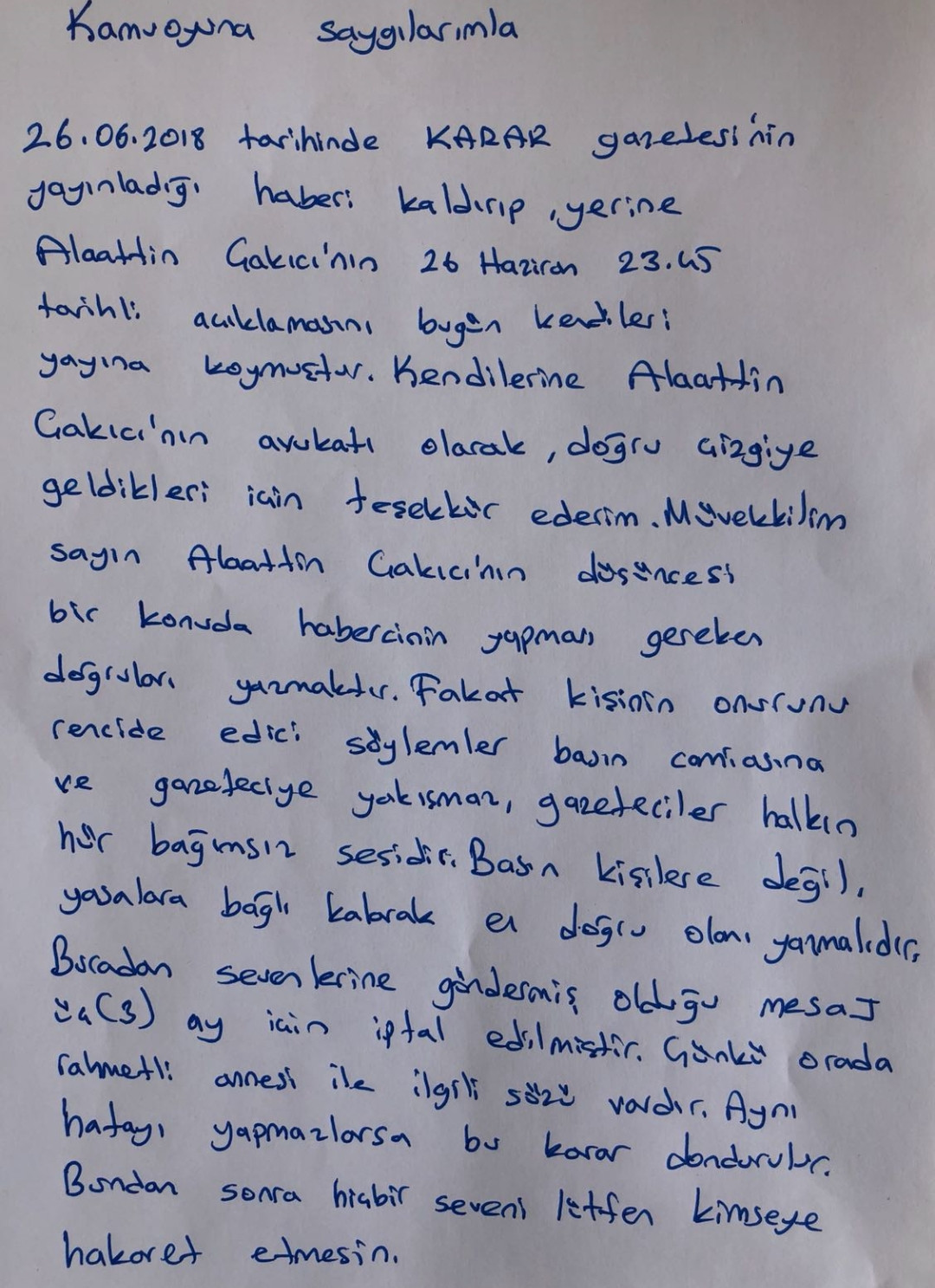 Çakıcı, o tehdidini 3 aylığına askıya aldı - Resim : 2