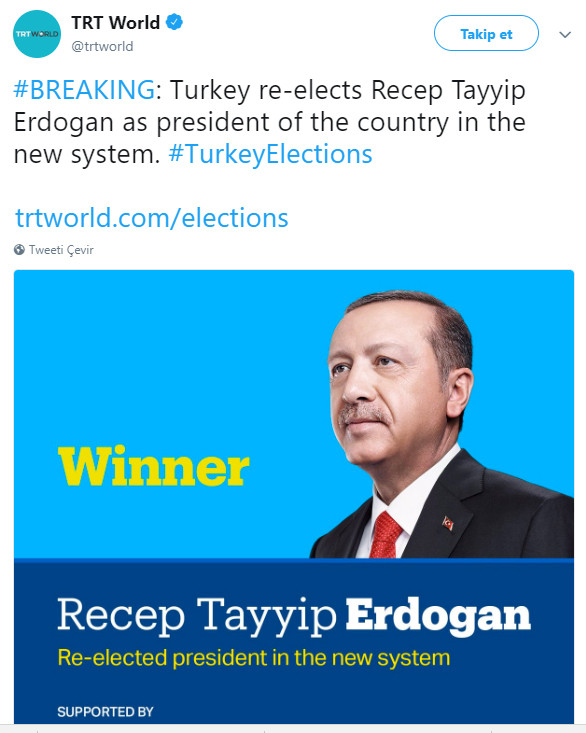 TRT World, seçimin kazananını belirledi - Resim : 1