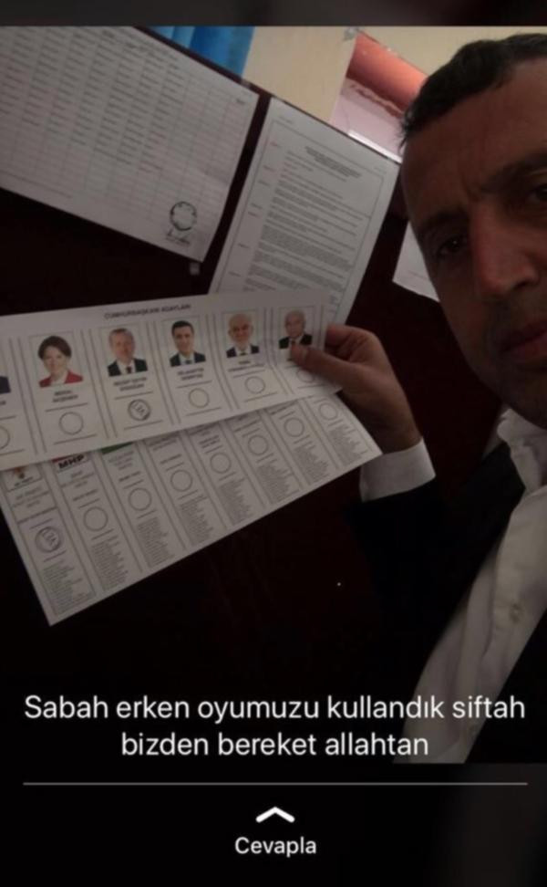AKP'li belediye başkanı kullandığı oyu paylaştı - Resim : 1