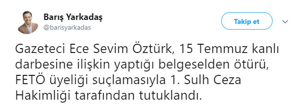 Gazeteci Ece Sevim Öztürk tutuklandı! - Resim : 1