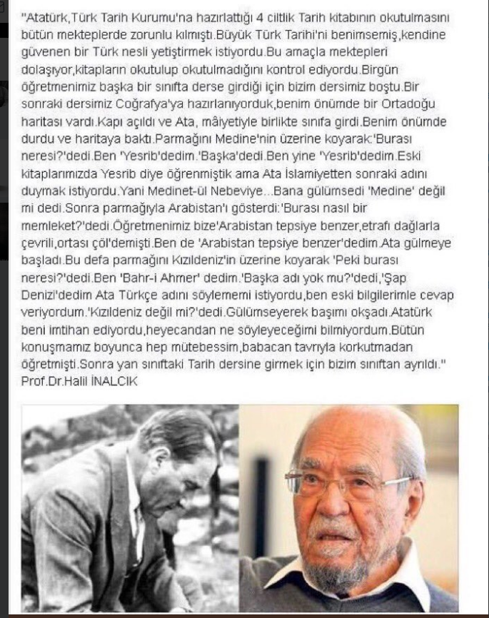 İlber Ortaylı, Halil İnalcık'ın Atatürk ile olan anısını paylaştı - Resim : 1