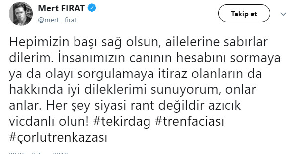 Mert Fırat'tan paylaşım rekoru kıran kaza tweeti - Resim : 1