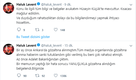 Haluk Levent neden gözaltına alındığını açıkladı - Resim : 1