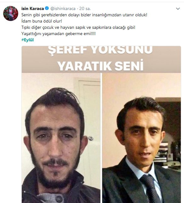 Ünlülerden Eylül paylaşımları: Senin gibi şerefsizlerin... - Resim : 5