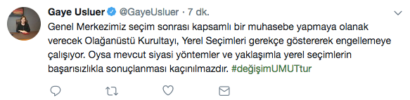 Gaye Usluer'den Genel Merkez'e 'engelleme' suçlaması - Resim : 2