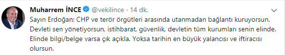 Muharrem İnce'den Erdoğan'a jet yanıt - Resim : 2