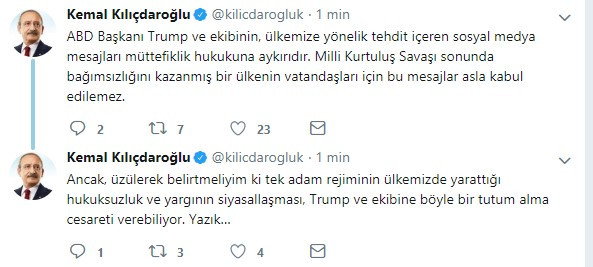 Kılıçdaroğlu'ndan Trump'a sert tepki! - Resim : 1