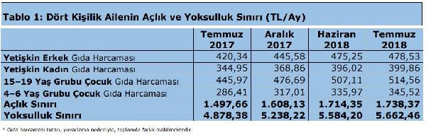 Türk-İş: Dört kişilik ailenin açlık sınırı 1,738 liraya yükseldi - Resim : 1