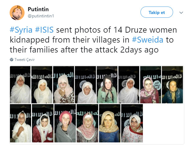 IŞİD, 14 Dürzi kadını kaçırdı - Resim : 1