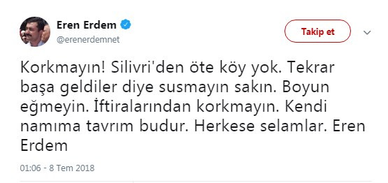 Eren Erdem: Silivri'den öte köy yok - Resim : 1