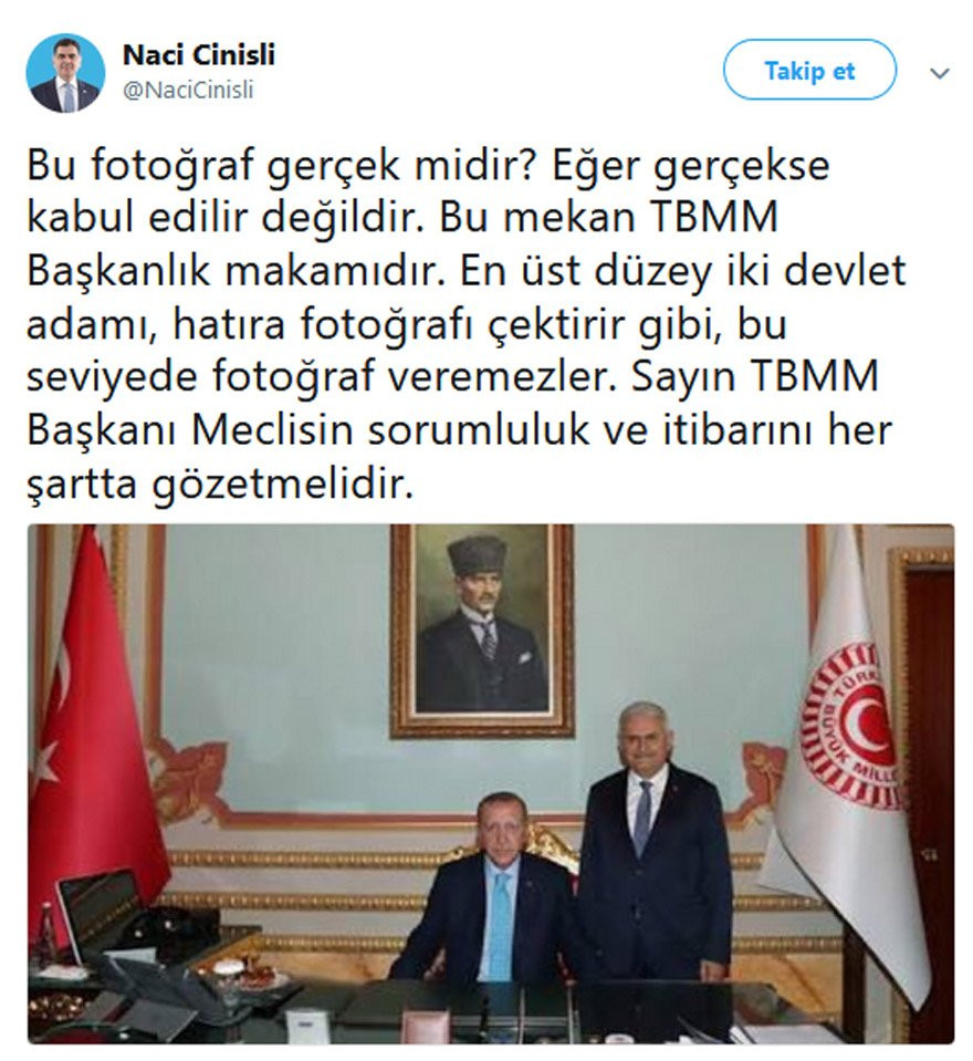 Erdoğan ve Yıldırım’ın Meclis fotoğrafı tepki çekti - Resim : 3