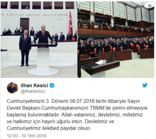 İlhan Kesici'den Erdoğan'a tebrik - Resim : 1