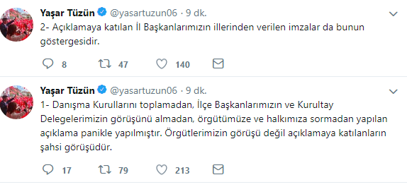 CHP'li Yaşar Tüzün'den 59 il başkanına yanıt - Resim : 2