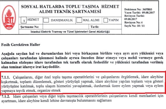 İhale şartnamesinde eylem yasağı! - Resim : 2