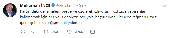 Muharrem İnce: İbretle izliyorum - Resim : 1