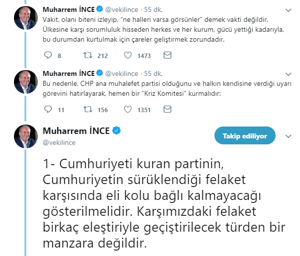 Muharrem İnce: 'Kriz komitesi' kurulsun - Resim : 2