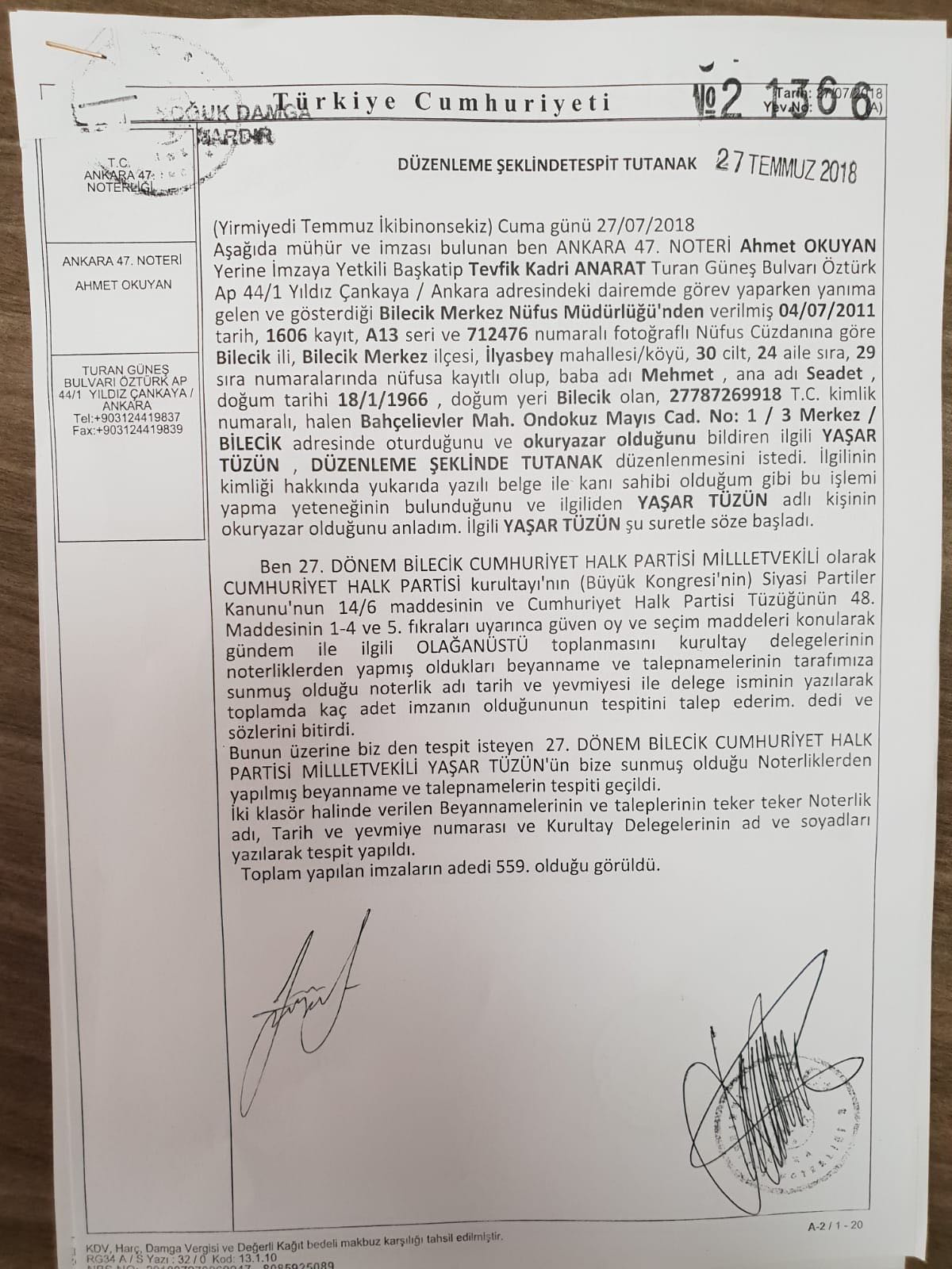 İşte CHP'de kaç imzanın toplandığının noterli belgesi - Resim : 4