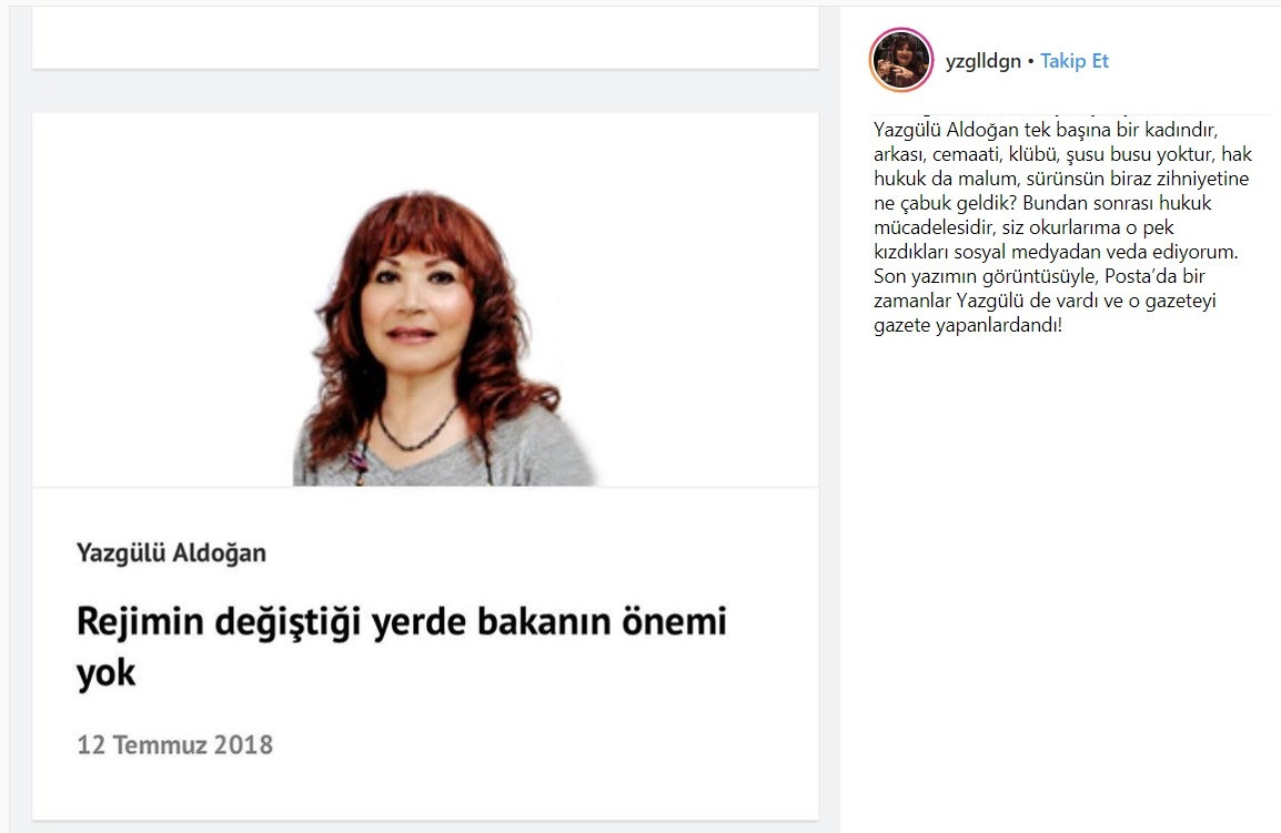 Posta'daki işine son verilen Aldoğan: Cemaatim yok - Resim : 1