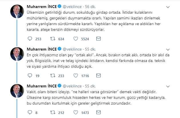 Muharrem İnce: 'Kriz komitesi' kurulsun - Resim : 1